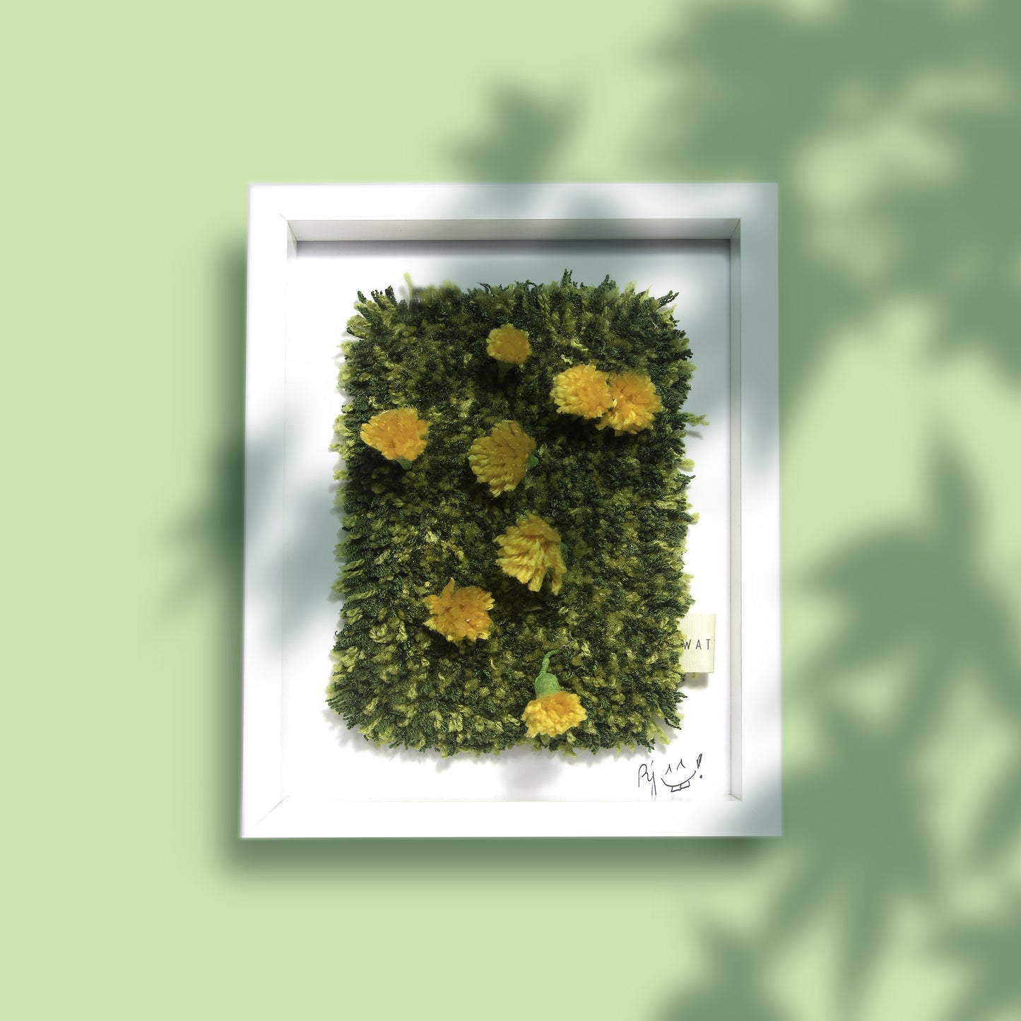 Spring Grass flowers artwork- Punch needle