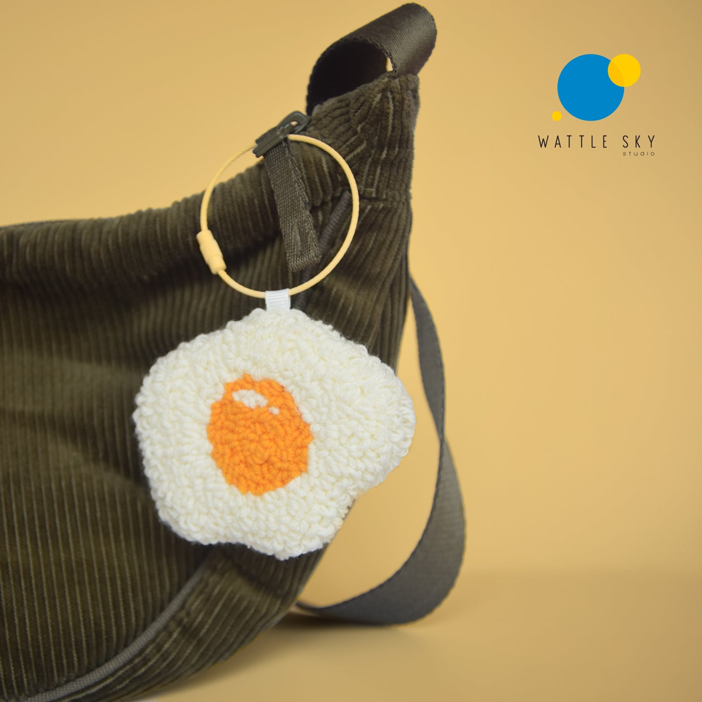Eggy Key Chain – Cute Punch Needle Key and Bag Charm