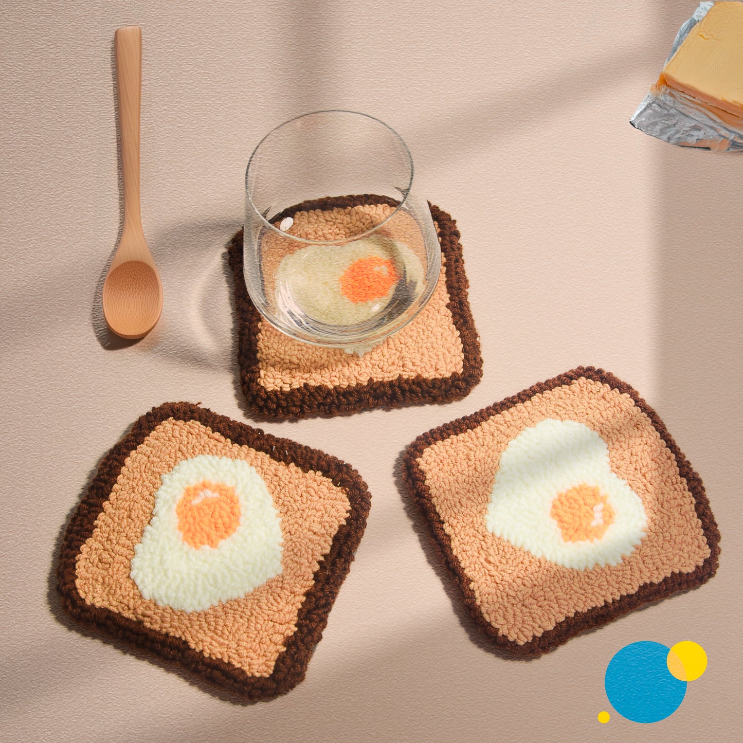 Toastie Coaster - Punch needle coaster