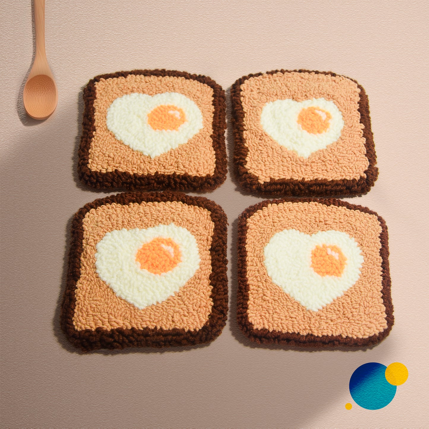 Toastie Coaster - Punch needle coaster