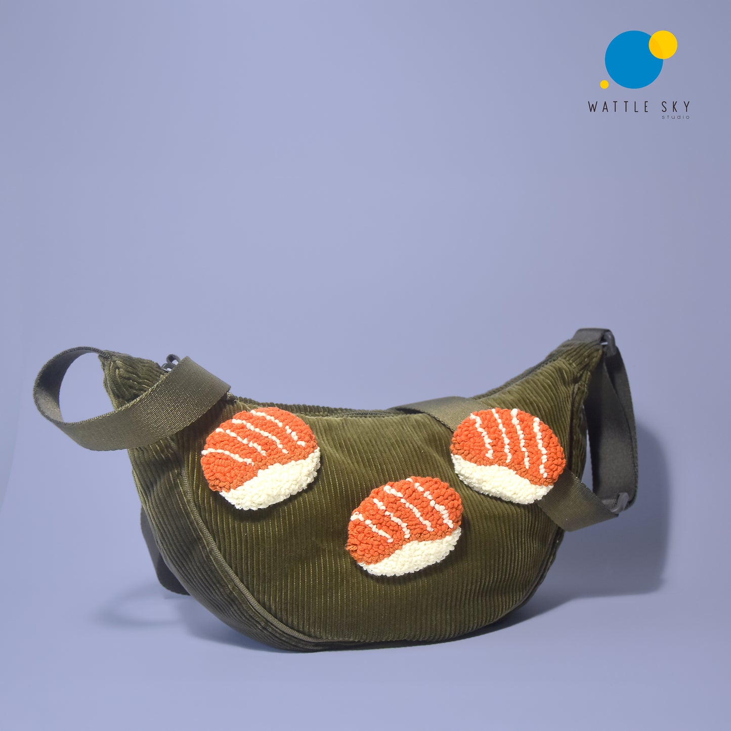 Salmon Sushi Brooch – Adorable Punch Needle Pin