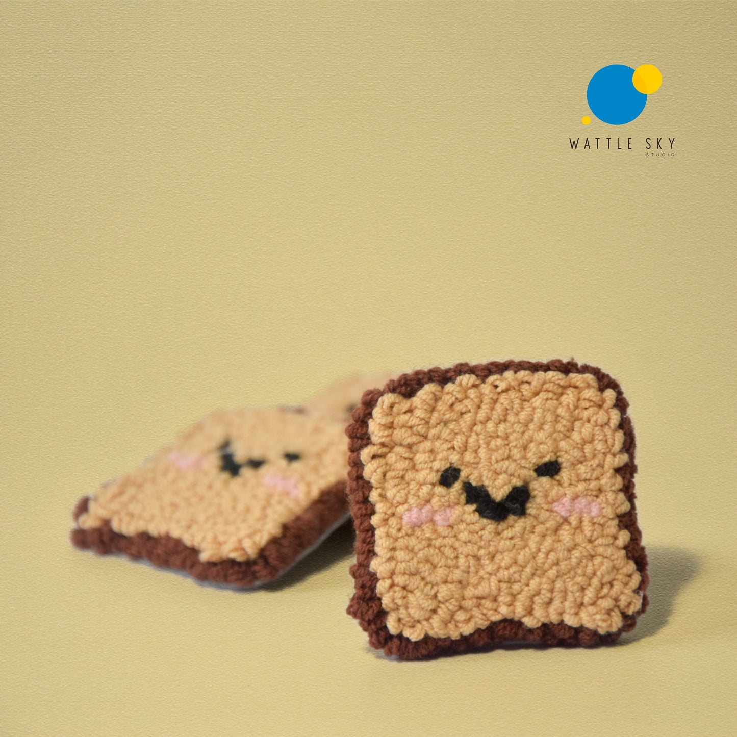 Toastie Sushi Brooch – Adorable Punch Needle Pin