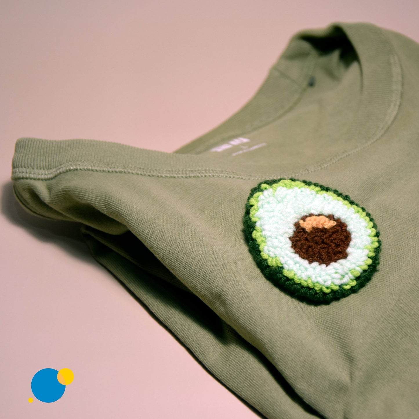 Avocado Brooch – Adorable Punch Needle Pin