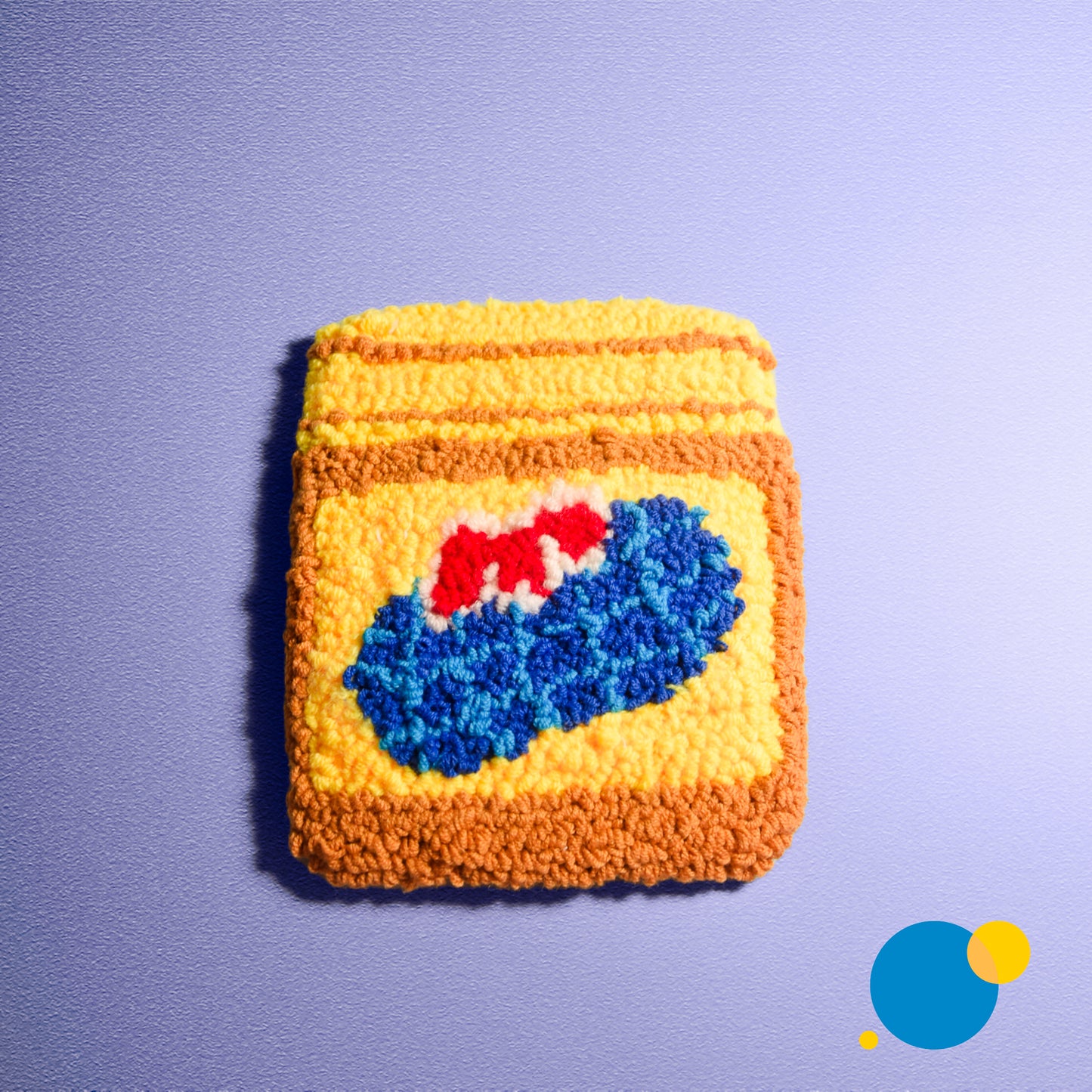 Peanut Butter Coaster - Punch needle coaster