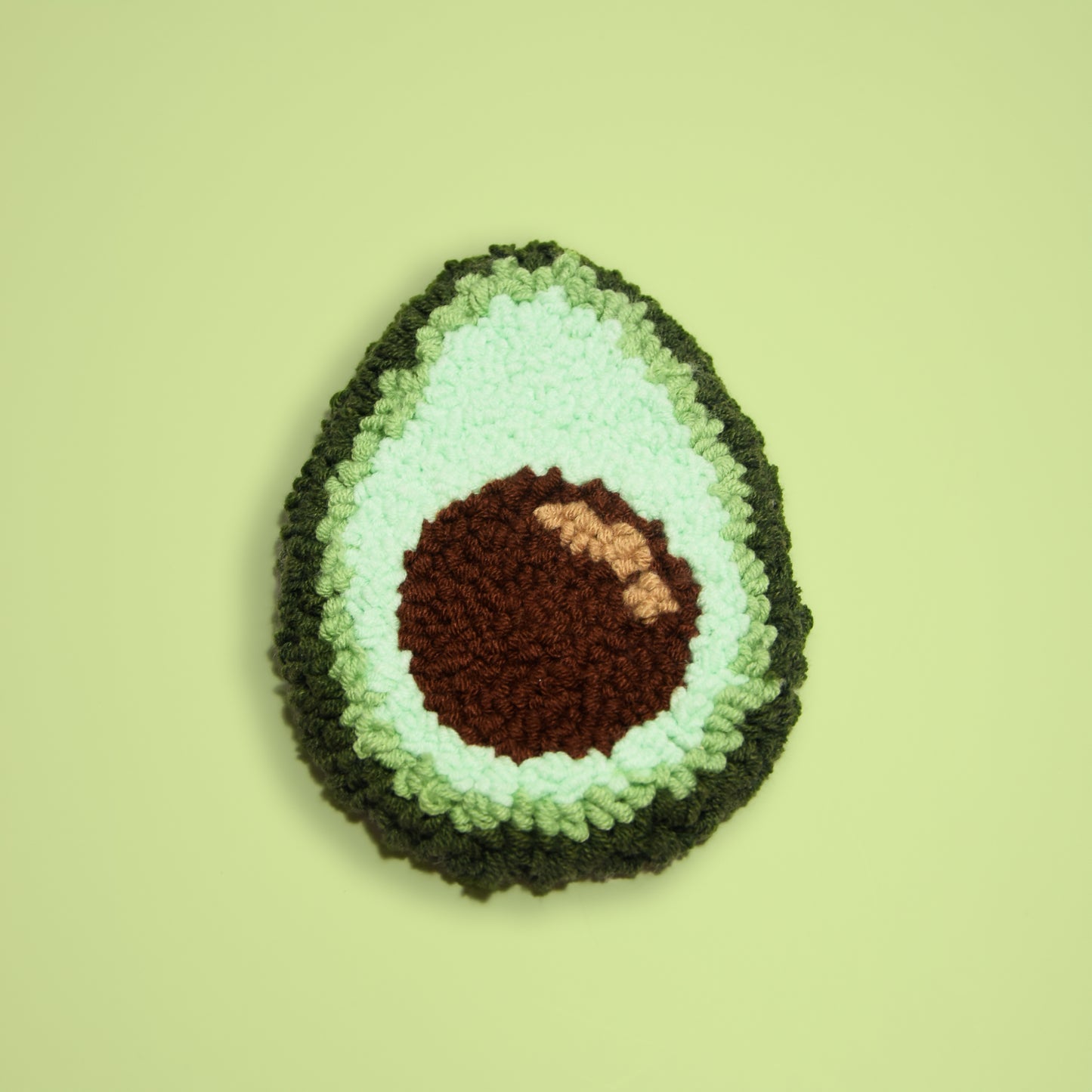 Avocado Coaster - Punch needle