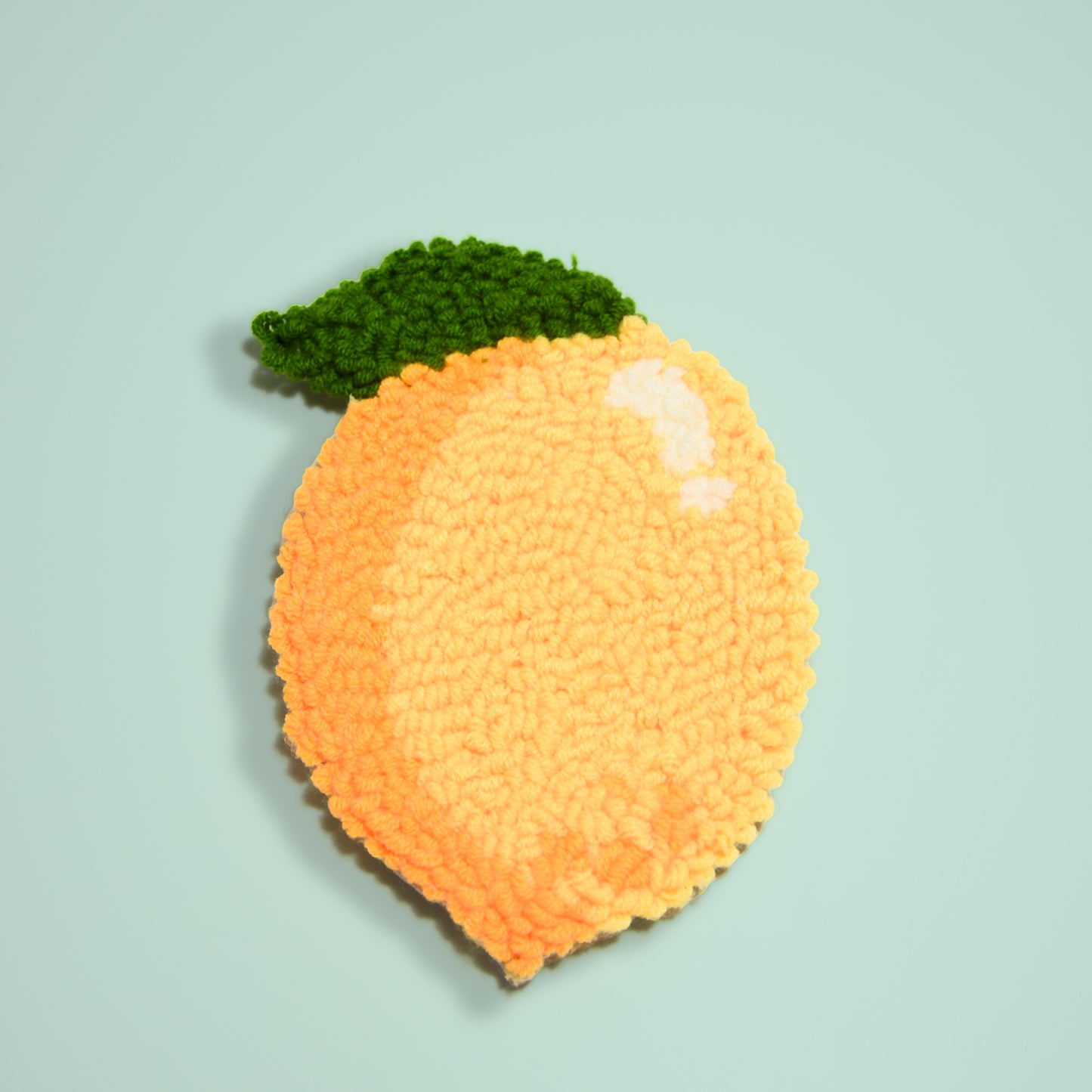 Lemon Coaster - Punch needle