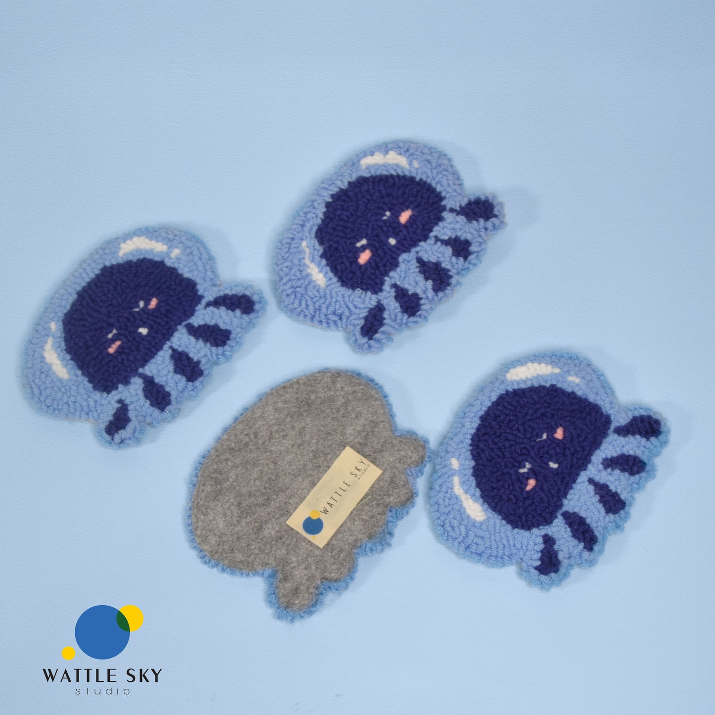 Jelly fish Coaster - Punch needle