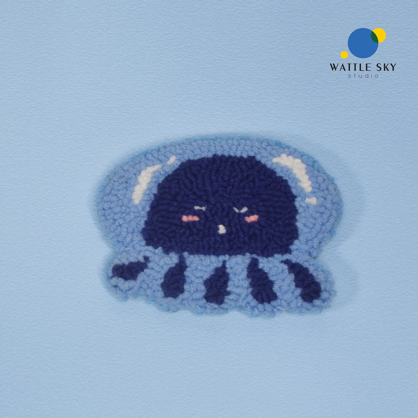 Jelly fish Coaster - Punch needle