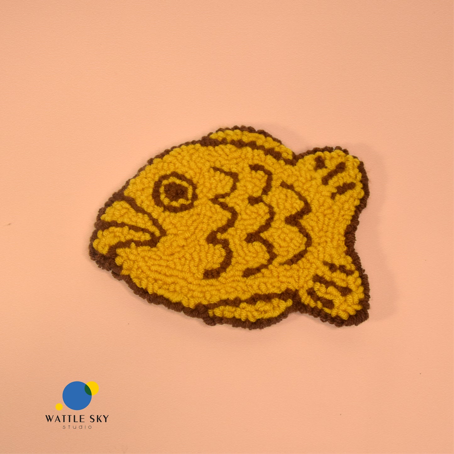 Fish cake Coaster - Punch needle