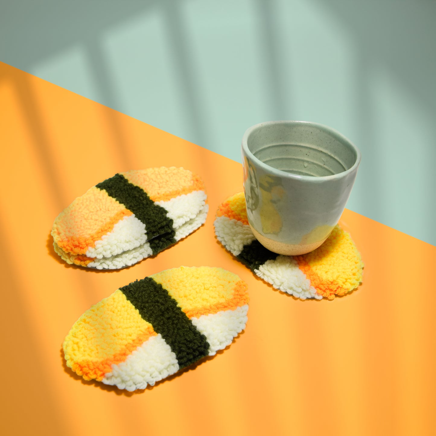 Tamago Coaster - Punch needle coaster