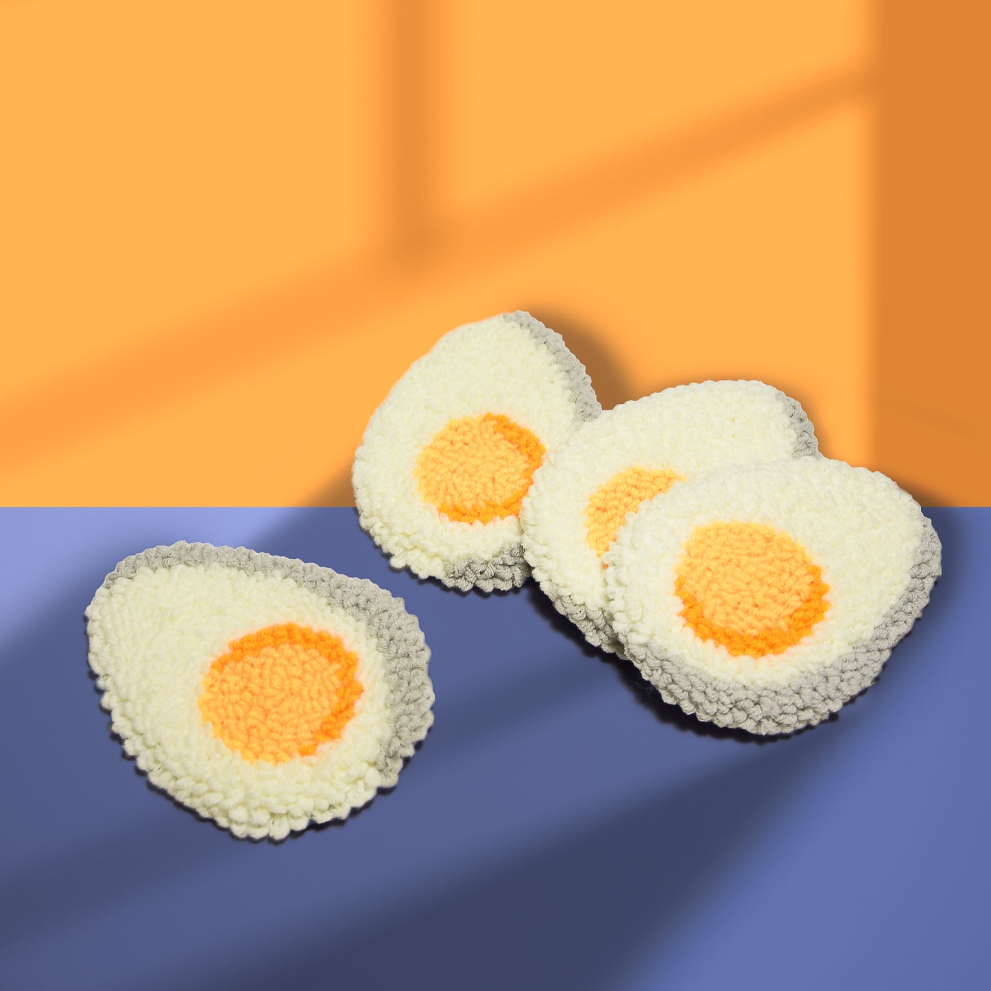 Boiled egg Coaster - Punch needle coaster