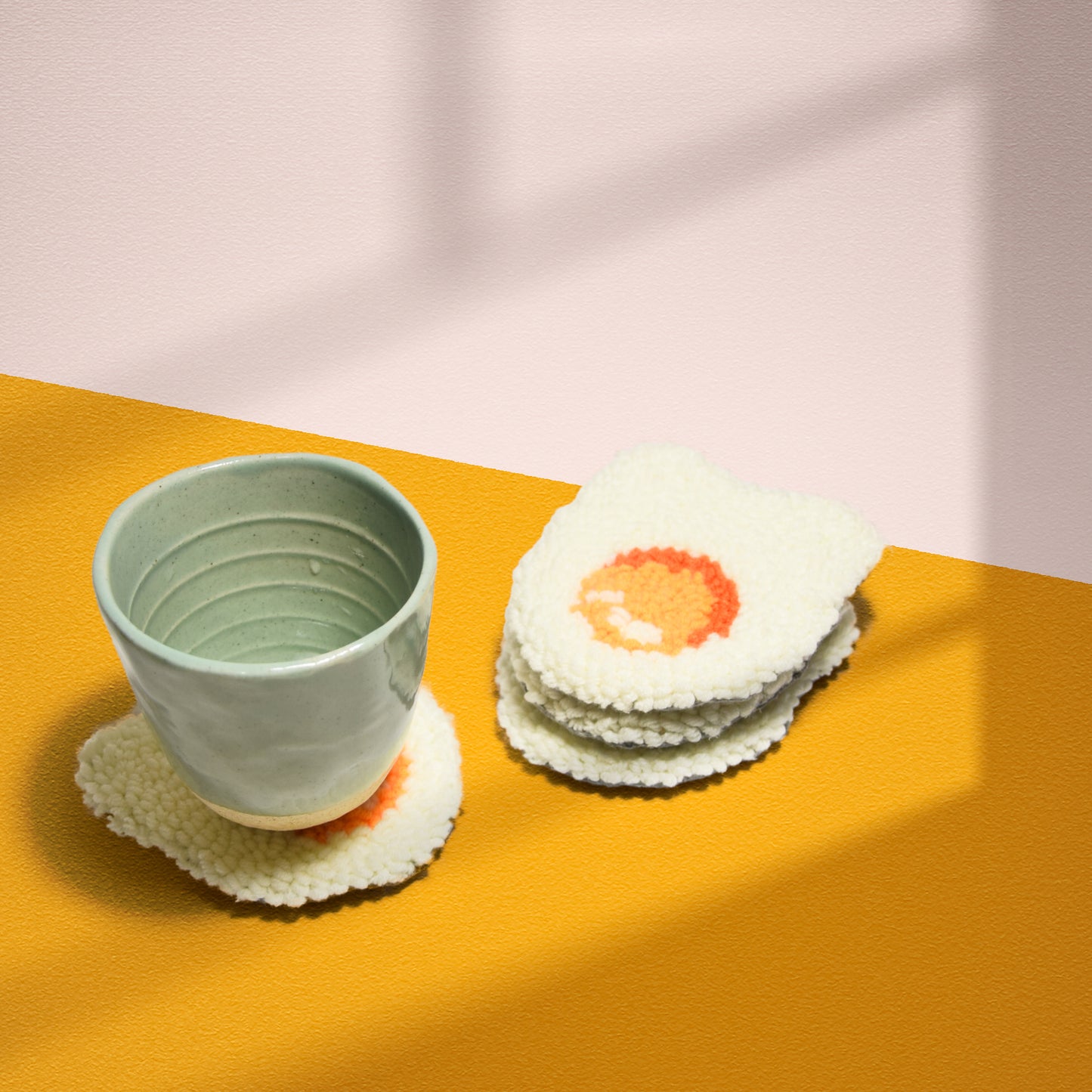 Eggy Coaster - Punch needle
