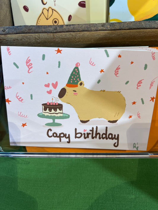 Capybara- Greeting Card