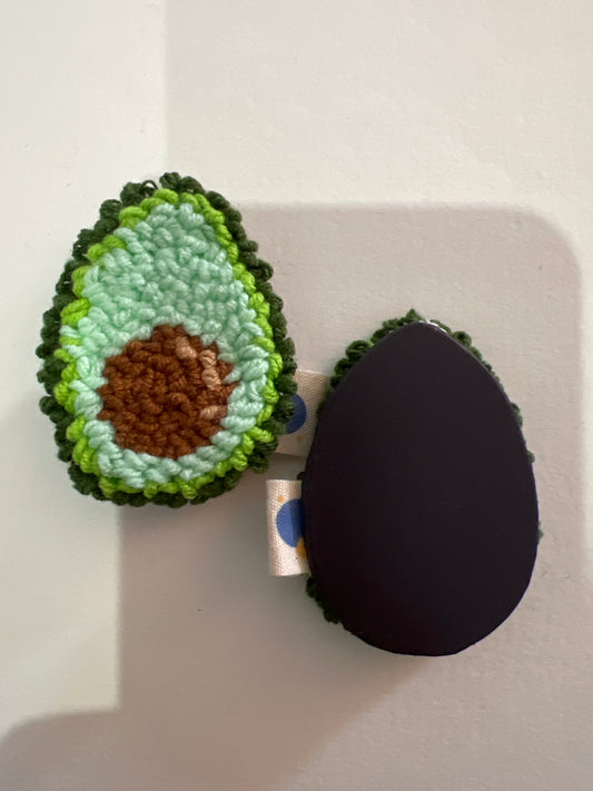 Avocado Fridge Magnet – Cute Punch Needle Magnet
