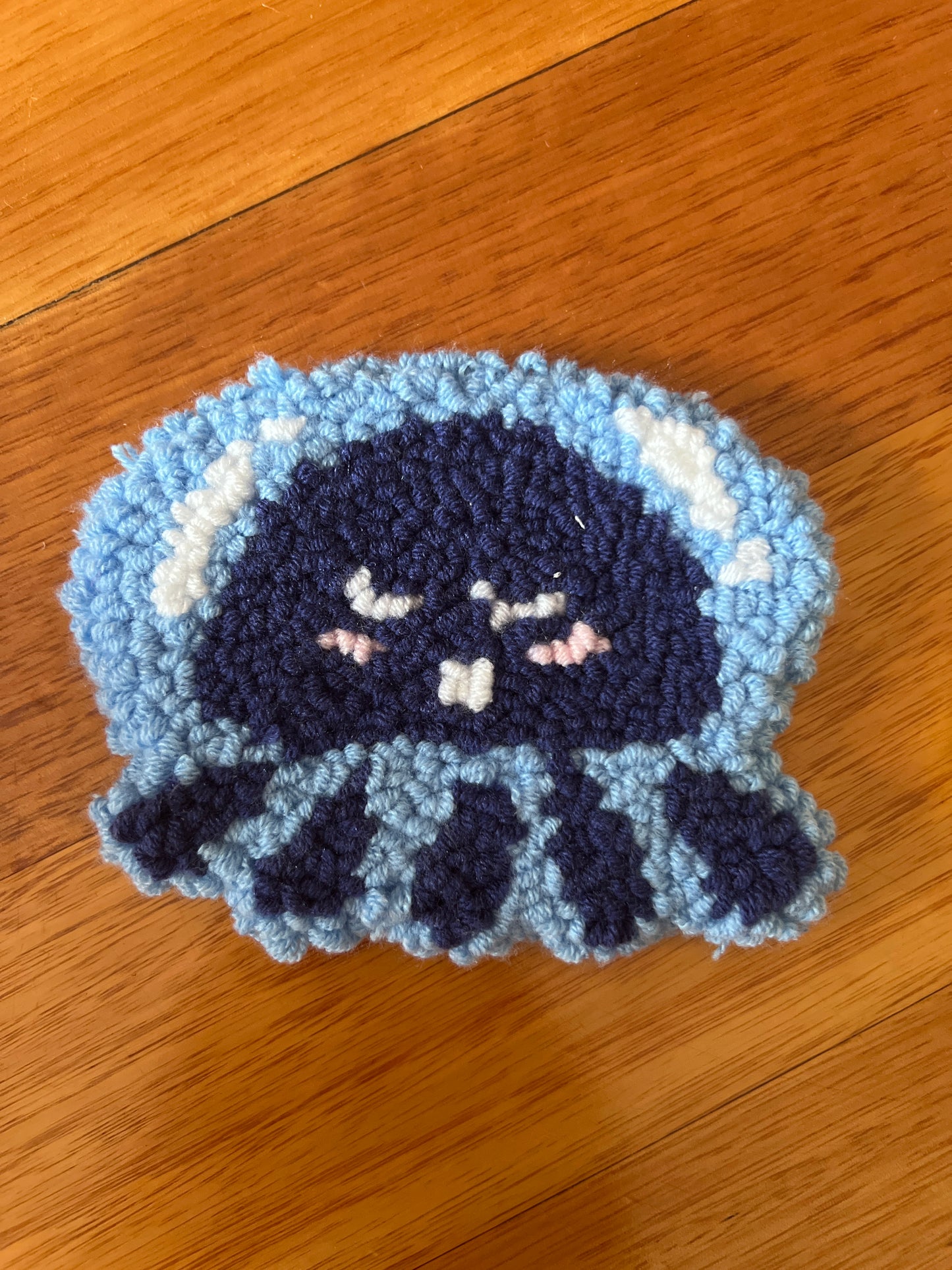 Jelly fish - Punch needle coaster