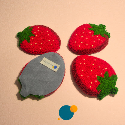 Strawberry - Punch needle coaster