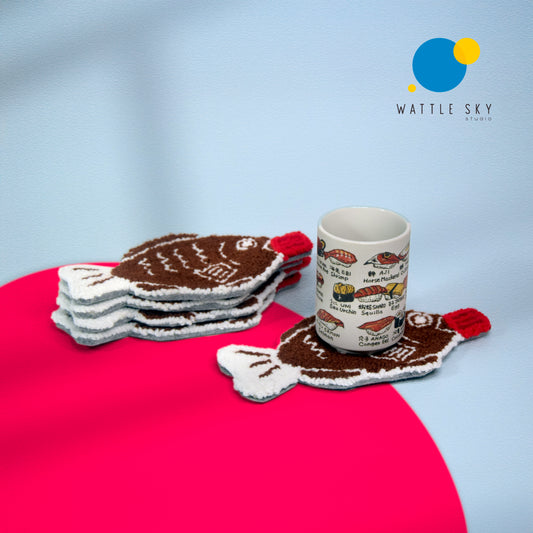 Fish Soy Sauce Coaster - Punch needle