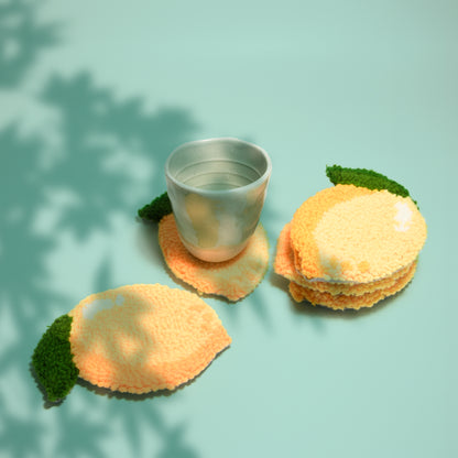 Lemon - Punch needle coaster