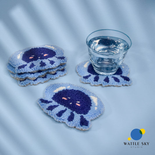Jelly fish Coaster - Punch needle