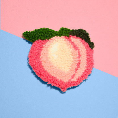 Peach - Punch needle coaster