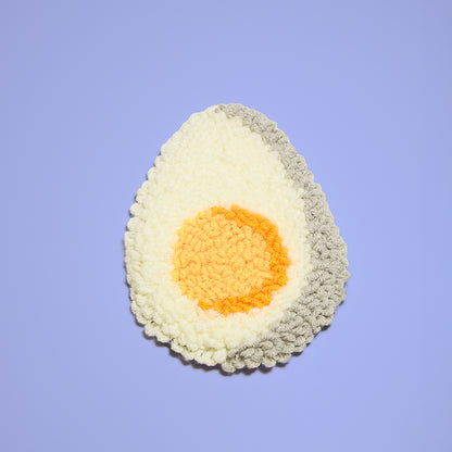 Boiled egg - Punch needle coaster