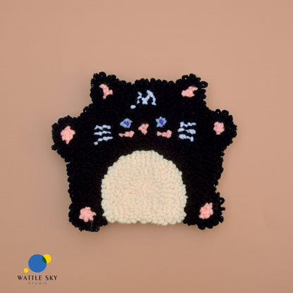 Mr Mun Cat - Punch needle Coaster