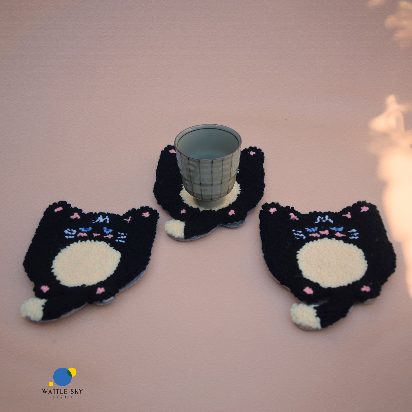 Mr Mun Cat 2 - Punch needle Coaster