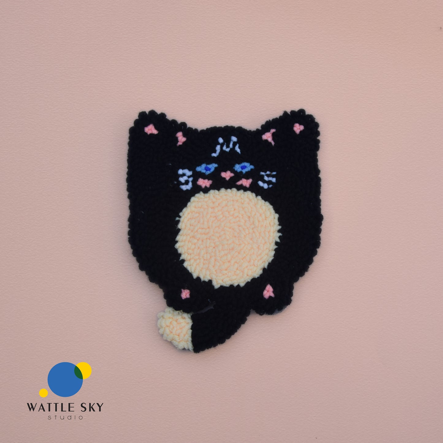 Mr Mun Cat 2 - Punch needle Coaster