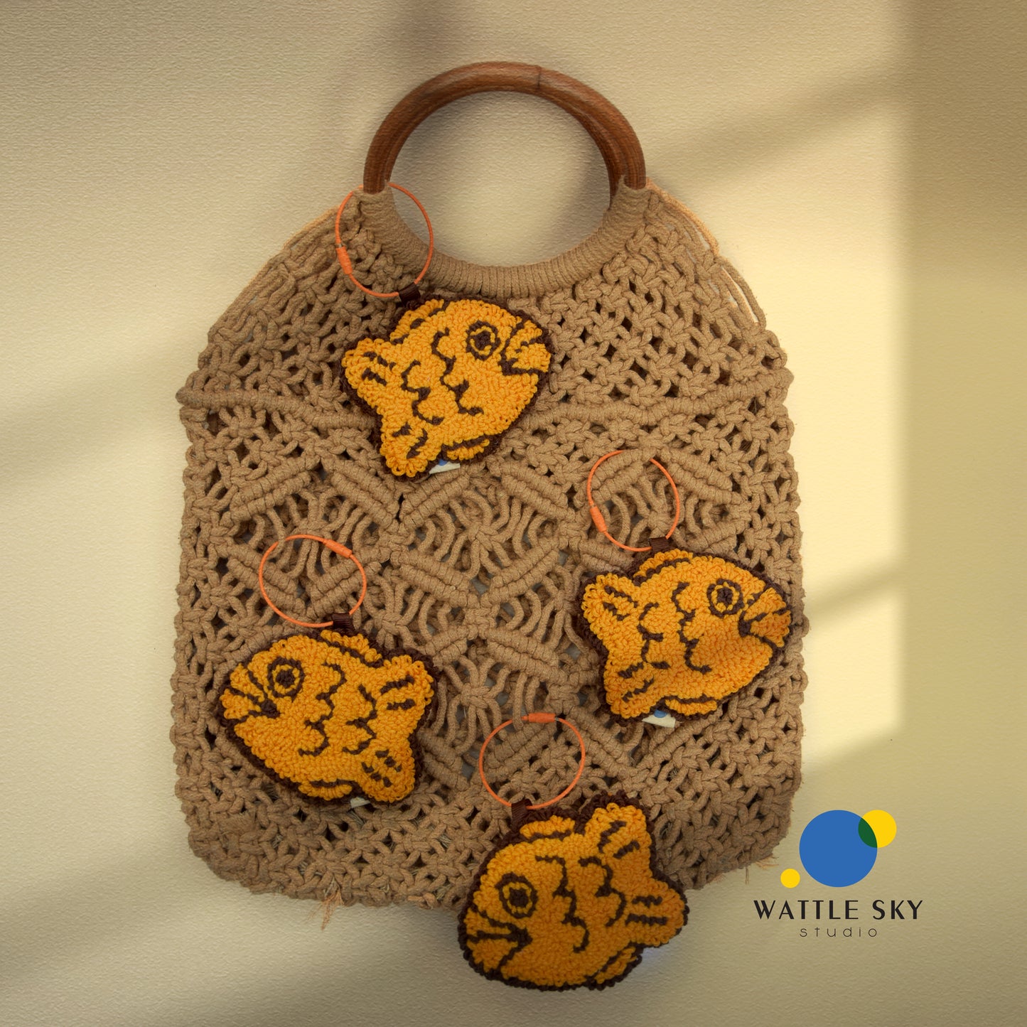 Fish Cake Taiyaki Key Chain – Cute Punch Needle Key and Bag Charm