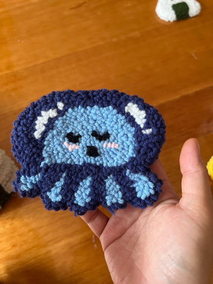 Jelly fish Coaster - Punch needle
